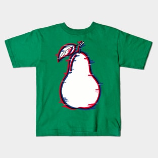 A pear fruit with a glitch effect Kids T-Shirt